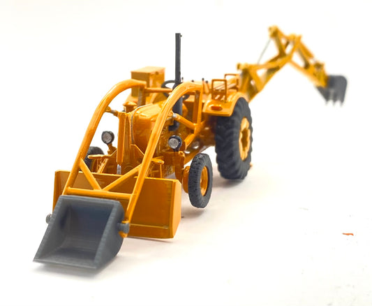 Porsche Diesel Super B308 "im Baggerbetrieb" - Traktor, Baggerlader, Baumaschine H0, 1:87
